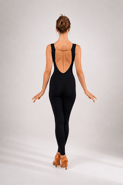 Women’s Latin & Ballroom Dance Jumpsuit – Sleeveless Training Unitard sporta deju apģērbs – Costume | Diamond Fashion SIA