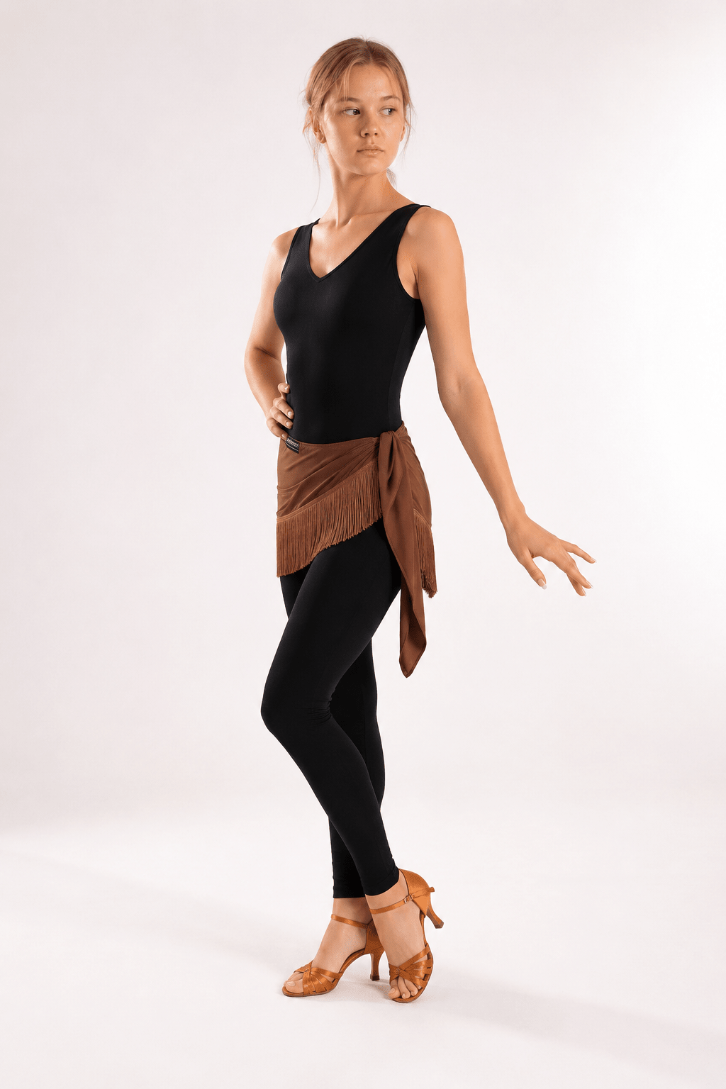 Women’s Latin & Ballroom Dance Jumpsuit – Sleeveless Training Unitard sporta deju apģērbs – Costume | Diamond Fashion SIA